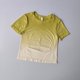 thumbnail image 1 of Camiseta de Yoga sin costuras para mujer, Top corto de manga corta para Fitness, camisetas de entrenamiento, ropa de gimnasio para mujer, camisetas deportivas con gradiente para correr, 1 of 5