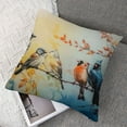 thumbnail image 7 of Fenyluxe Watercolor Birds Decorative Pillow Covers Lovely Birds Rest on Wire Cushion Cover Spring Home Decor Throw Pillowcase 2pcs White, 7 of 7