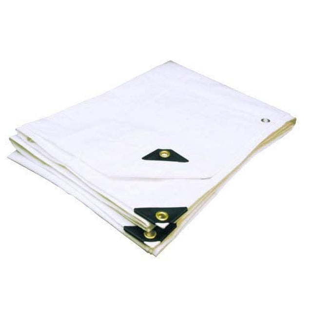 Bâche Blanche Extra Résistante 12X14 (Taille Finie 11,6 X 13,6)