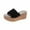 Black, variant on Anuirheih Sandals for Women, Summer Women's Sandals Casual Slip-On Wedge Ankle Strap Open Toe Summer Sandal(Black)
