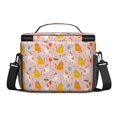 thumbnail image 3 of Cat and Birthday Pink Pattern Insulated Lunch Box for Women Men, Medium Leakproof Cooler Bag with Adjustable Strap, 10"x6.7"x8", 3 of 6