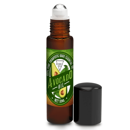 Bargz Avocado Oil, Glass Amber Bottle, Therapeutic, Classic Oil - Roll-on Bottle - 10 ml
