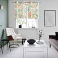 thumbnail image 3 of Teal Red Coastal Kitchen Curtains Window Panels, Nautical Seahorse Beach Coral Starfish Beige Insulated Window Treatment Curtain, Grommet Curtains for Bedroom/Living Room, 2 Piece 27.5"Wx39"L, 3 of 8
