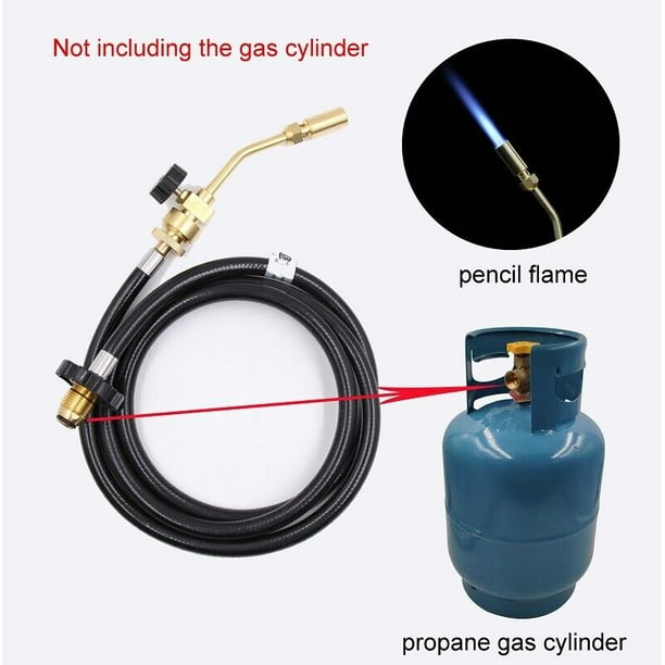 Propane Gas Tank Turbo Torch Hose Adapter Kit Brazing Soldering Welding