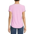 thumbnail image 3 of No Boundaries Women's Junior's Brushed V-Neck Short Sleeve T-Shirt, 3 of 5