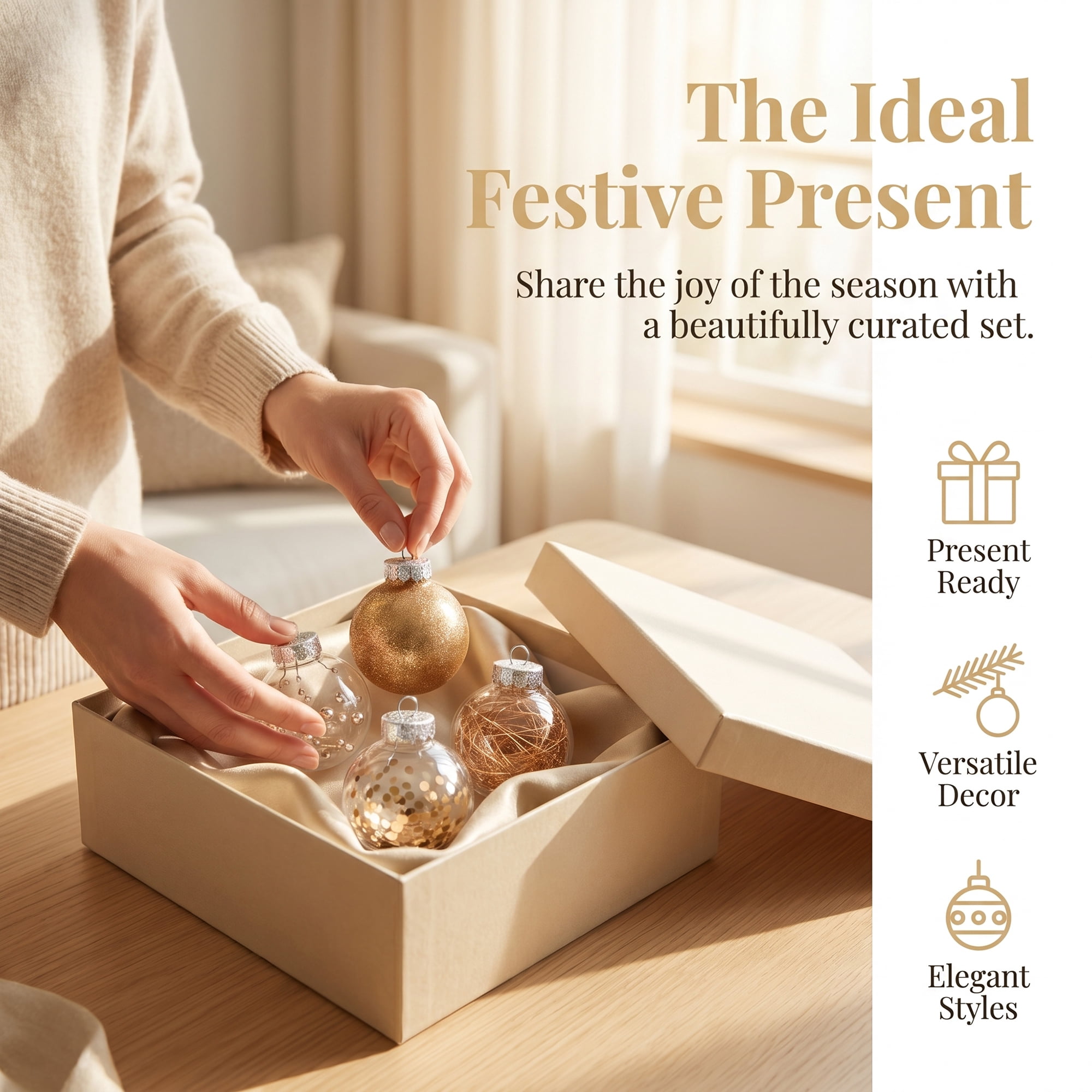 Unique Bargains Christmas Tree Ornaments - 24 Pack Baubles Shatterproof Ball Gold 2.4"