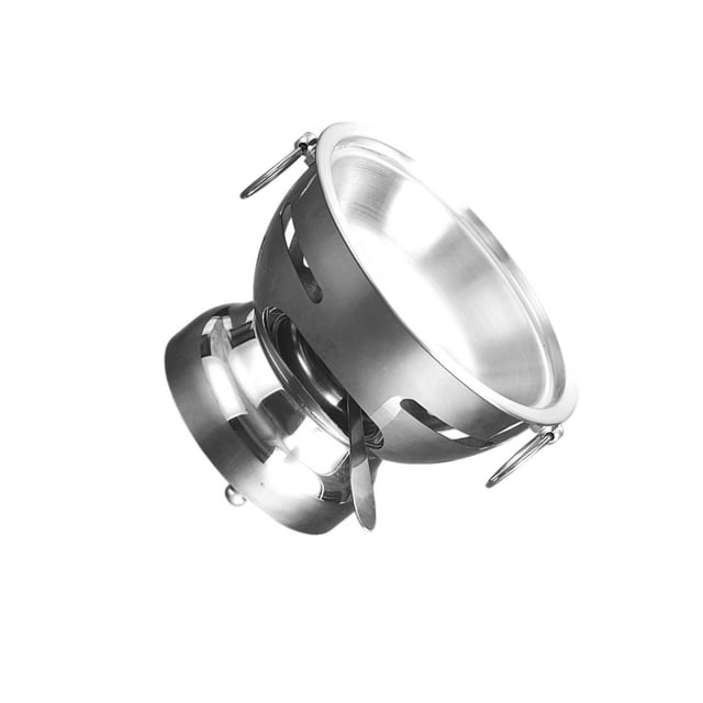 Transemion Marmite Shabu Mini Casserole de Cuisson Plat Anti-Frottement pour la Maison Cam Bureau Argent