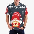 thumbnail image 5 of Yiaed Three Cute Christmas GnomesPrint Men's Short Sleeve Polo Shirt,Golf Polo for Men Three-Button Golf Shirt Athletic Casual Collared T-Shirt- X-Large, 5 of 7