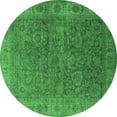 thumbnail image 1 of Ahgly Company Indoor Round Oriental Emerald Green Industrial Area Rugs, 4' Round, 1 of 4