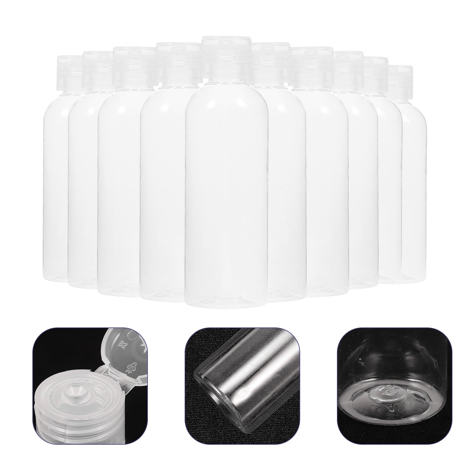 Masteelf 50 pcs Travel Size Bottles Refillable Bottles Plastic Toiletries Container Lotion Shampoo Bottles(100ml)