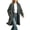 Gray, variant on cocolona Trench Coat for Women Open Front Long Sleeve Solid Color Long Jacket Notch Lapel Lined Fall Winter Wool Coat with Pockets