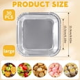 thumbnail image 3 of 30 Pcs 8.62 Inch Silver Paper Plates, Disposable Square Dessert Plates for Birthday, Wedding, Anniversary, Party and Celebration Use, 3 of 7