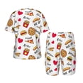 thumbnail image 5 of Picia Fast Food Printed Boys' Kids-PJ Snug Fit Cotton Short Sleeve Top and Shorts 2 Piece Pajama Set-X-Large, 5 of 9
