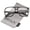 Black-Silver / Clear, variant on zerouv - classic flat top metal accented temples clear lens square aviator glasses 56mm - 56mm