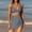 Black, variant on SEMPAI Womens Plaid Cute Tankini Swimwear Slim Belly Control Tankinis V Neck Strappy Sexy Bathing Suit Drawstring Swimsuit