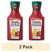 (2 pack) Simply Fruit Punch Juice Drink Bottle, 52 fl oz