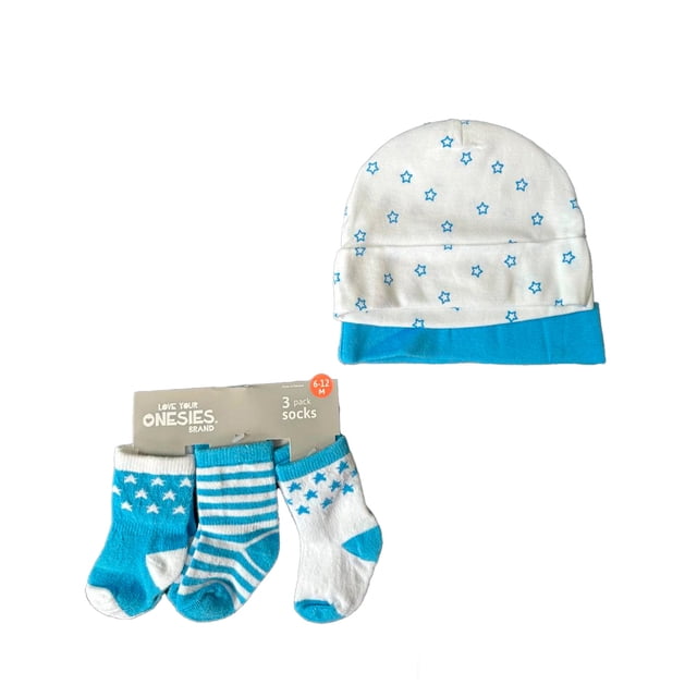 Kit 2 Piezas Bebé Niño Onesies Accesorios Azul OP2194HK