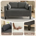 thumbnail image 5 of CQSXDA 48 Inch Soft Loveseat Couch Featuring Cushions And Storage Pocket, For Home & Office Spaces, Grey, 5 of 15