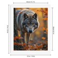 thumbnail image 2 of Paint by Numbers Kit for Adults, Wolf Autumn Forest Stare Paint by Numbers, Easy Paint by Numbers Kit for Adults Beginner, DIY Adult Paint by Number Kits on Canvas, 12x16in Home Decor, 2 of 7