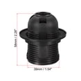thumbnail image 2 of Uxcell Threaded Light Socket Base 250V E26/E27 58x39mm Screw Thread 41mm Bulb Lamp Holder for LED Retro Pendant Lights Black Pack of 3, 2 of 5