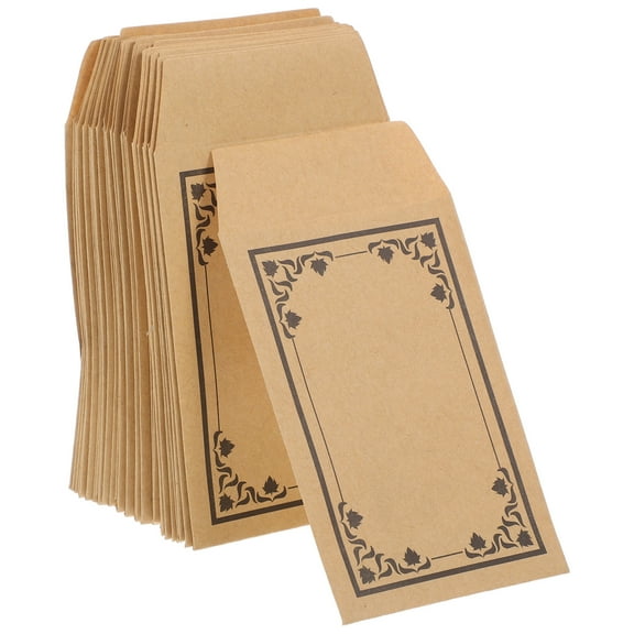 50pcs Self Sealing Kraft Paper Envelopes For Small Coin Envelopes Budgeting Envelopes For Cash Mini Money Envelopes Brown Kraft Paper Envelopes