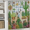 thumbnail image 6 of BCIIG Llamas Cactuses Shower Curtain Chic Modern Bathroom Decor 60"x72, 6 of 7