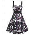 thumbnail image 2 of Vestido de ajuste de encaje de lona de talla grande Rosegal  Vestidos Estampados Tallas Grandes, 2 of 5