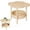 Brown/16.73"×18.9"/1 Pc, variant on 2 Tier Flower Shaped Side Table,Modern European Style Plastic End Table,Small Side Tables Bedroom,Bedside Table for Bedroom,Living Room,Balcony,Small Spaces,Easy Assembly