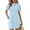 Light Blue, variant on Nightgowns for Women Cotton Sleep Shirts Tshirt Nightshirt Casual Sleepdress Sleepwear with Pockets