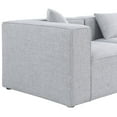 thumbnail image 5 of Meridian Furniture Cube Grey Durable Linen Modular Sectional, 5 of 9