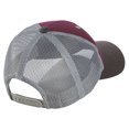 thumbnail image 4 of Yellow Rooster Men's District Tri-Tone Mesh Back Cap Maroon/Charcoal/Grey, 4 of 4