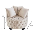 thumbnail image 2 of S-HOME Upholstered Tufted Leisure Chair In Fabric Modern Accent Chair For Stylish Living Room Decor，taupe, 2 of 5