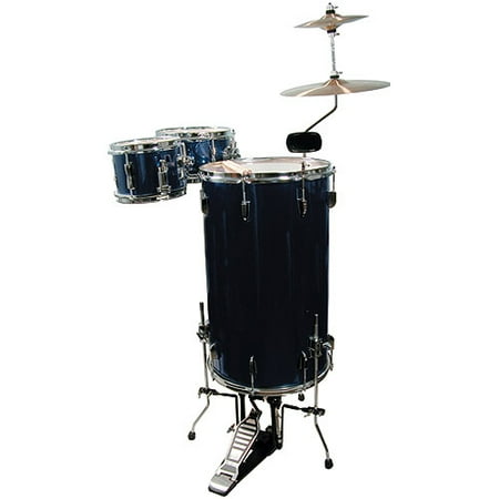 GP Percussion 3-Piece Cocktail Drum Set, Midnight Blue