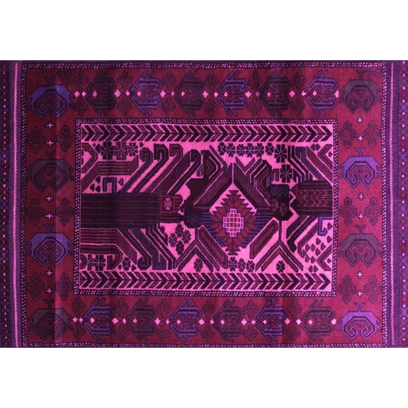 Ahgly Company Indoor Rectangle Persian Pink Traditional Area Rugs, 5' x 7'