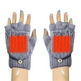 thumbnail image 4 of Luxalzxs Heated Gloves for Women Men Winter Warm Flap Fingerless Knit Gloves USB Rechargeable Heated Gloves, 4 of 5