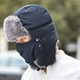 thumbnail image 3 of Aosijia Trooper Trapper Hat with Ear Flaps and Mask, Winter Windproof Ski Hat, Hunting Snow Hat for Men Women, 3 of 17