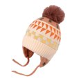 thumbnail image 5 of mgoYE Kids Winter Beanie Hat with Ear Flaps, Knitted Pom Pom Design, Fleece Lined, Warm Winter Hat for Boys and Girls, 5 of 5
