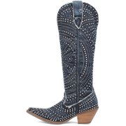 Dingo Women's Honkytonk Honey Tall Denim Boot Snip Toe - DI162-BL 7 M US