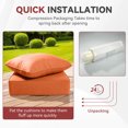 thumbnail image 6 of Gymojoy 24 in. x 24 in. x 6 in.Deep Seat Cushion Set, Olefin 2-Piece Deep Seating Outdoor Replacement Lounge Chair loveseat Sofa Cushion in Orange, 6 of 6