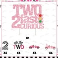 thumbnail image 5 of Two Fast Two Curious Birthday Decorations, 25Pcs Two Fast Two Curious Cake Topper Race Car Cupcake Toppers Pink for Girl 2nd Birthday Let’s Go Racing Party Supplies, 5 of 6