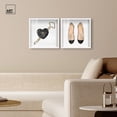 thumbnail image 3 of Glam Duo Shadowbox Print Fashion Wall Decor by Art Remedy, White Frame, 16 x 16, 3 of 6