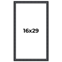 16x29 Frame Black Real Wood Picture Frame Width 1.25 inches | Interior Frame Depth 0.5 inches |