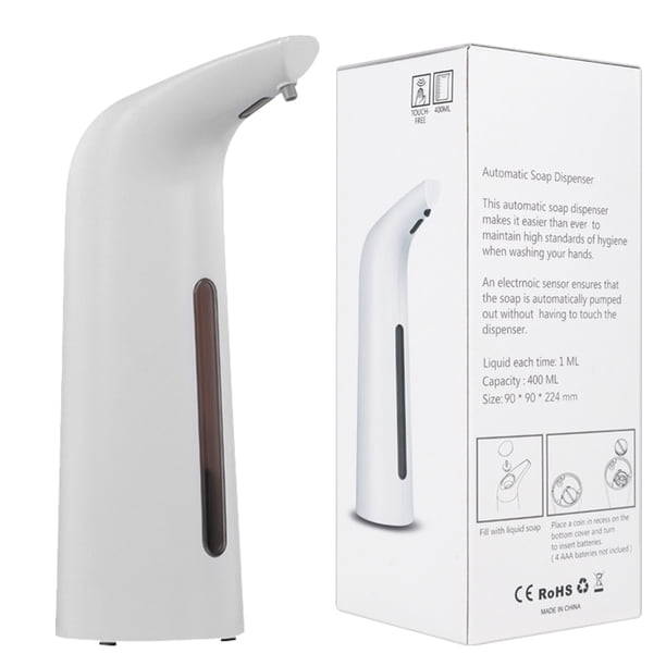 Dispensador sin contacto Dispensador de lavado de manos con sensor infrarrojo Herramienta de lavado de manos automático 400ml, Blanco Eigraketly HA003450-05B