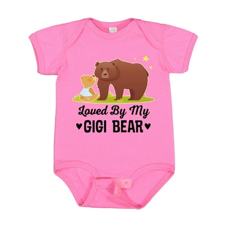 

Inktastic Gigi Bear Loves Me Grandson Gift Baby Boy or Baby Girl Bodysuit