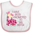 thumbnail image 3 of Inktastic I Have Been Promoted to Big Sister Pink Girls Baby Bib, 3 of 4