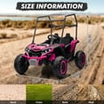 thumbnail image 3 of EDTara 24V 2-Seater Off-Road UTV Ride-On Car for Kids, Battery Powered with Sun Shade, 4WD, Remote Control, LED Lights, Shock Absorbers, 3 Speeds, Music, 3 of 6