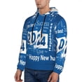thumbnail image 3 of Uemuo Happy New Year 2024 (4) Pattern Men's Hoodie - Casual Pullover Hoodie with Kangaroo Pocket, Stylish Hooded Sweatshirt for Everyday Wear-4X-Large, 3 of 7