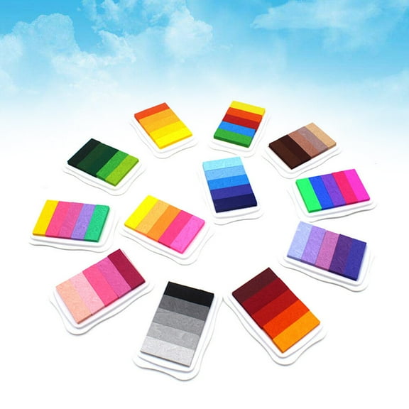 LEORX Hand Print Ink Pad Gradient Colors 1Pcs 3.94X2.56X0.79In