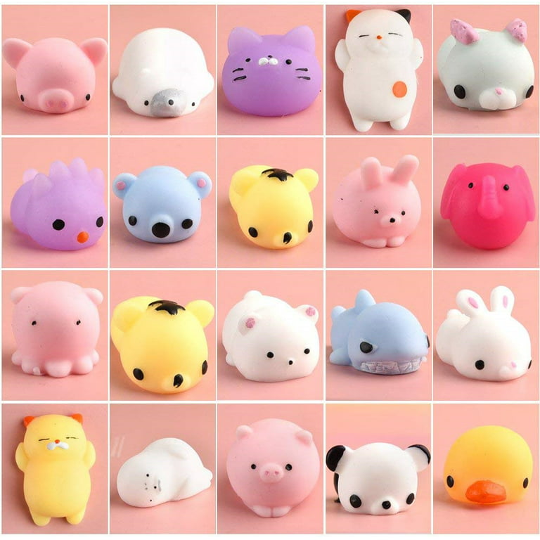 30 Pcs Mochi Squishies, Kawaii Squishy Toys for Party Favors, Animal  Squishies Stress Relief Toys for Boys & Girls Birthday Gifts, Classroom  Prize 