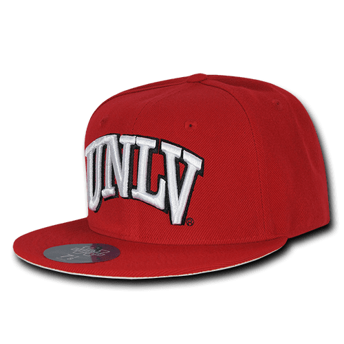 University of Nevada Las Vegas UNLV Rebels NCAA Fitted Flat Bill Baseball Cap Hat